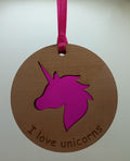 I Love Unicorns Suncatcher