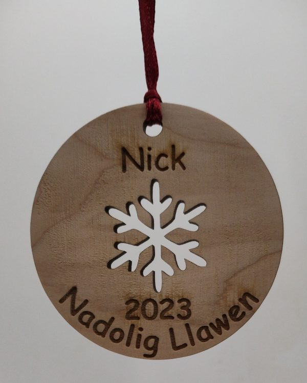 Merry Christmas Welsh Eco Decoration